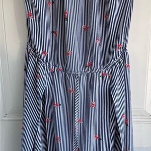 BeBop Blue and White Maxi Dress with Nautical Stripes